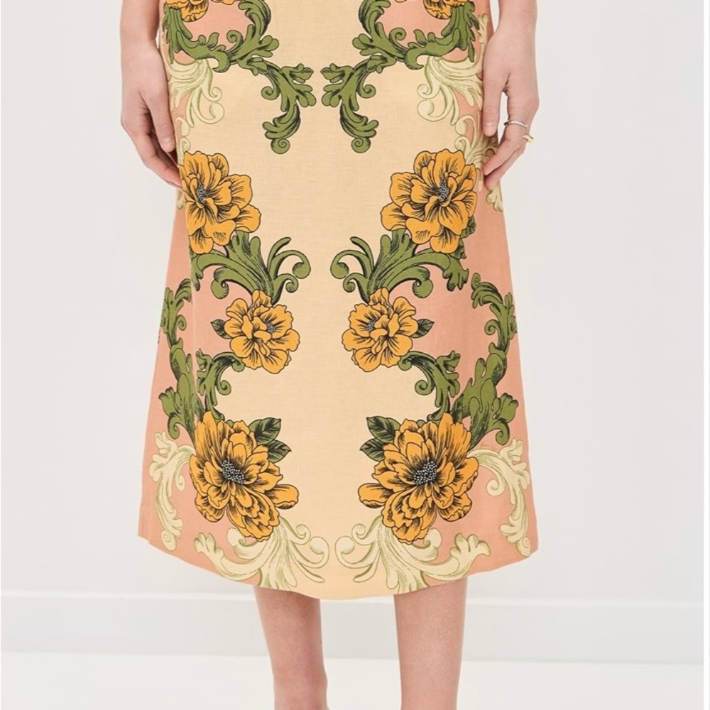 Floral Print A-Line Skirt